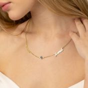 Signature Name Necklace with Nano Bible [18K Gold Plated]