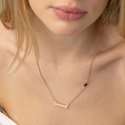 Signature Name Necklace with Nano Bible [18K Rose Gold Vermeil]