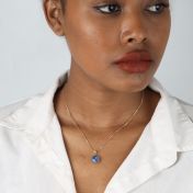 Deep Sea Sodalite Sphere Necklace