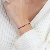 My Story Diamond Name Bracelet - Red [14 Karat Gold]