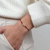 My Story Diamond Name Bracelet - Red [14 Karat Gold]