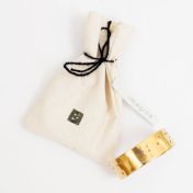 Wide Inspiration Braille Cuff - 14k Gold Plated
