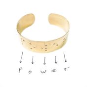 Wide Inspiration Braille Cuff