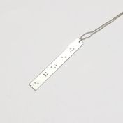 Unforgettable Memories Braille Necklace - Silver Plated