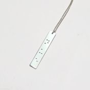 The Rule of 3 Braille Necklace - Silver Plated