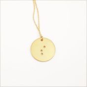 Classic Round Initial Braille Necklace