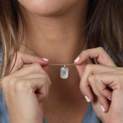 Classic Tag Initials Necklace [Sterling Silver]
