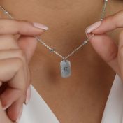 Classic Tag Initials Necklace [Sterling Silver]