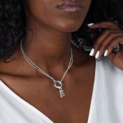 Cara Double Layer Necklace [Sterling Silver] - With Initial Charms