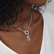 Cara Double Layer Necklace [Sterling Silver] - With Name Charms