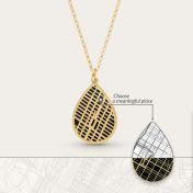 Cherished Spot Silhouette Map Necklace [18K Gold Plated]