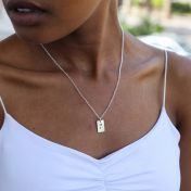 Classic Braille Initial Necklace - Sterling Silver
