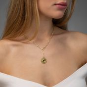 Personalized Compass Necklace with Nano Bible [18K Gold Plated]