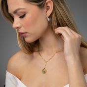 Personalized Compass Necklace with Nano Bible [18K Gold Plated]