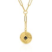 Personalized Compass Necklace with Nano Bible [18K Gold Plated]