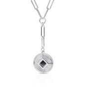 Personalized Compass Necklace with Nano Bible [Sterling Silver]