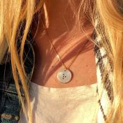 Classic Round Initial Braille Necklace
