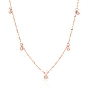 Crystal Blossom Necklace [Rose Gold Plated]