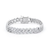 Sparkling Curb Chain Bracelet [Sterling Silver]
