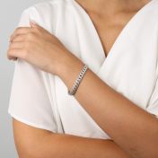 Sparkling Curb Chain Bracelet [Sterling Silver]