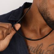 Cuban Link Chain Necklace [Black] - 6MM
