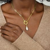 Drop Pearl Charm [18K Gold Plated]