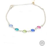 Shining Stars Birthstone Bracelet - Sterling Silver