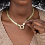 Family Circle Name Necklace [18K Gold Plated]