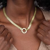 Family Circle Name Necklace [18K Gold Plated]