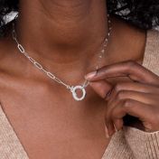 Cara Paperclip Necklace [Sterling Silver]