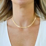 Herringbone Necklace [18K Gold Plated]