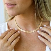 Herringbone Necklace [18K Gold Plated]