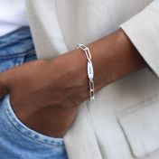 Paperclip Style Name Bracelet [Sterling Silver]