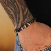 Green Tiger Eye Men Name Bracelet