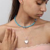 Heart of Pearl Necklace - Sterling Silver