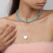 Deep Blue Hematite Necklace