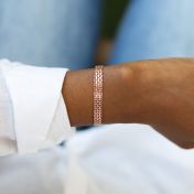Herringbone Bracelet - 18k Rose Gold Plated