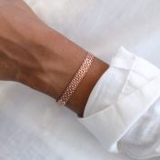 Herringbone Bracelet - 18k Rose Gold Plated