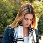 Classic Round Initial Braille Necklace
