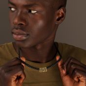 Infinity Dark Cuban Link Chain With Names [18K Gold Vermeil] - 6MM