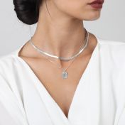 Classic Tag Initials Necklace [Sterling Silver]