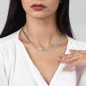 Katherine Herringbone Necklace [Sterling Silver]