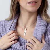 I Love You in Braille Necklace - Silver Plated [Tactile Writing]