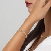 Madison Herringbone Bracelet [18k Gold Plated]