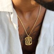 Classic Map Tag Necklace - 18K Gold Plated