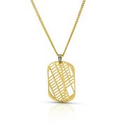 Classic Map Tag Necklace - 18K Gold Plated