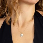 Memories Circle Map Necklace [14 Karat Gold]