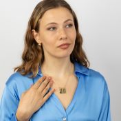 Enchanted Map Statement Silhouette Necklace [18K Gold Plated] 