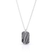 Small Map Tag Silhouette Necklace [Sterling Silver]