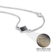 Maria Diamond Necklace with Nano Bible [Sterling Silver]